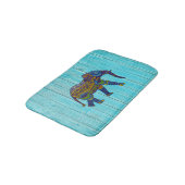 Turquoise Bohemian Mosaic Elephant Bath Mat (Gekanteld)