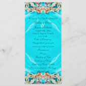  turquoise bohemian trouwprogramma's programmakaart (Voorkant)