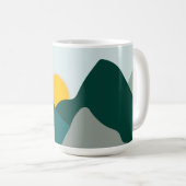 Turquoise Boho Bergmok Koffiemok (Voorkant rechts)