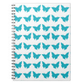 Turquoise Bold Butterflies Notitieboek (Voorkant)