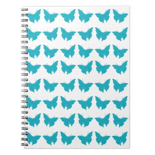 Turquoise Bold Butterflies Notitieboek