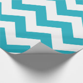 Turquoise Bold Chevron Cadeaupapier (Hoek)