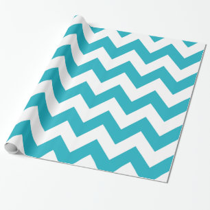Turquoise Bold Chevron Cadeaupapier