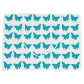 Turquoise Bold Mod Butterflies Groot Cadeauzakje (Voorkant)