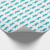 Turquoise Bold Mod Go Girls Cadeaupapier (Hoek)