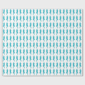 Turquoise Bold Mod Go Girls Cadeaupapier (Vlak)