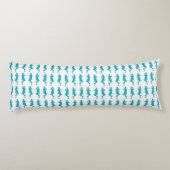 Turquoise Bold Mod Go Girls Lichaamskussen (Achterkant)