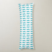 Turquoise Bold Mod Go Girls Lichaamskussen (Achterkant (Verticaal))