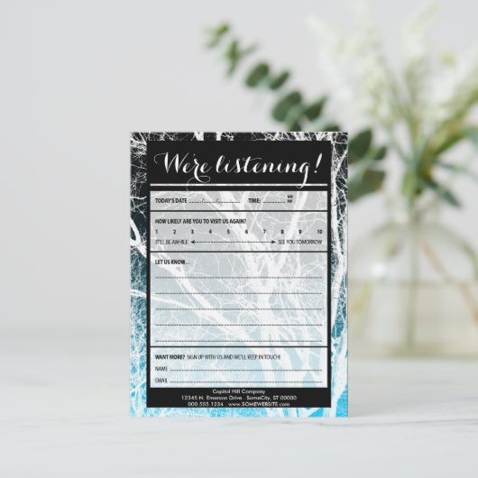 turquoise bomen commentaarkaarten briefkaart (Staand voorkant)