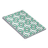 turquoise bont notitieboek (Rechterzijde)