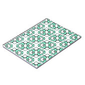 turquoise bont notitieboek (Linkerzijde)
