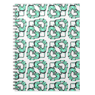 turquoise bont notitieboek