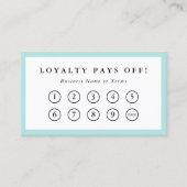 Turquoise Border Social Media Loyalty Punch (Voorkant)