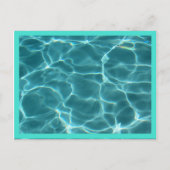 Turquoise Border Swimming Pool Briefkaart (Voorkant)