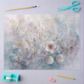 Turquoise Botanisch Papier Collage voor Decoupage (Craft)