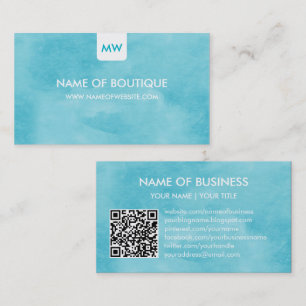 Turquoise Boutique QR-codeontwerp Visitekaartje