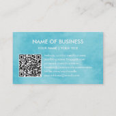Turquoise Boutique QR-codeontwerp Visitekaartje (Achterkant)
