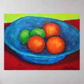 Turquoise Bowl Canvas Print (Voorkant)
