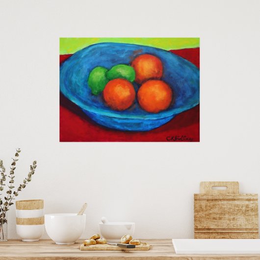 Turquoise Bowl Canvas Print (Keuken)