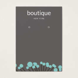 Turquoise Branch Earring Display Card Visitekaartje