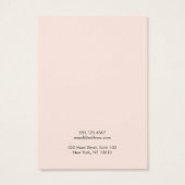 Turquoise Branch Pink Earring Display Card Visitekaartje (Achterkant)