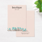 Turquoise Branch Pink Earring Display Card Visitekaartje (Bureau)