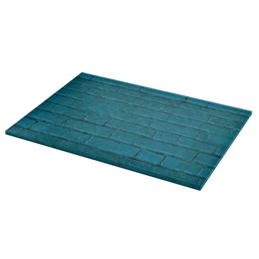 Turquoise Bricked Large Cutting Board Snijplank (Hoek)
