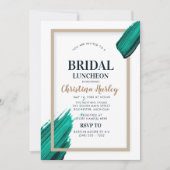 turquoise Bridal Luncheon acrylmoder Kaart (Voorkant)