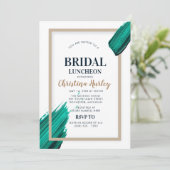 turquoise Bridal Luncheon acrylmoder Kaart (Staand voorkant)
