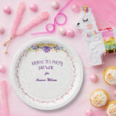 Turquoise Bridal Tea Party Shower Papieren Bordje (Feest)