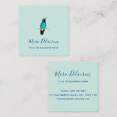 Turquoise Broad-navelvogel Vierkante Visitekaartje (Voorkant / Achterkant)