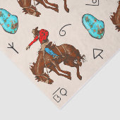 Turquoise, Broncs en Brands Tissue Paper Tissuepapier (Detail)