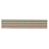 Turquoise Brown Burnt Oranje Mosaic Pattern Medium Tafelloper (Horizontaal)