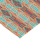 Turquoise Brown Burnt Oranje Mosaic Pattern Medium Tafelloper (Hoek)