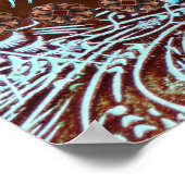 turquoise brown land western bruiloft welkom poster (Hoek)