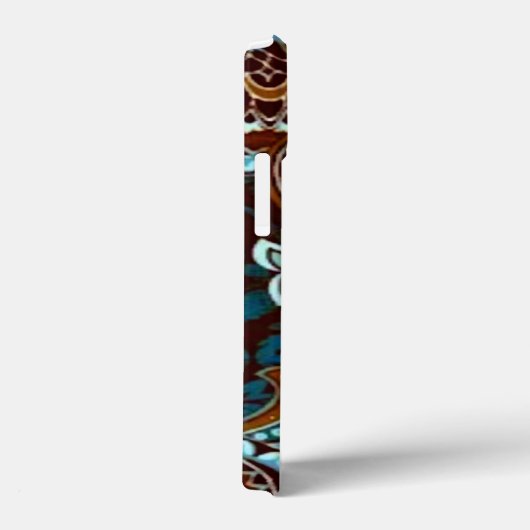 Turquoise Brown  Paisley Case-Mate iPhone Case (Achterkant / Rechts)