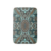 Turquoise Brown  Paisley Full Badmat (Voorkant Verticaal)