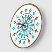 Turquoise Brown Wall klok (Hoek)