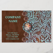 turquoise brown western land met gereedschap flyer (Voorkant)