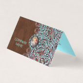 turquoise brown western land met gereedschap kaart (Voorkant)