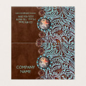 turquoise brown western land met gereedschap kaart (Buitenkant ongevouwen)