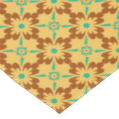 Turquoise Brown Yellow Spanish Tegel Pattern Tafelkleed (Gekanteld)