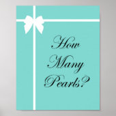 Turquoise Bruidsfeest Spel Bord Aqua Poster (Voorkant)