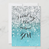 Turquoise bruidsmeisje uitnodiging (Voorkant)