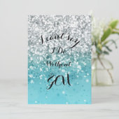 Turquoise bruidsmeisje uitnodiging (Staand voorkant)