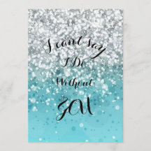 Turquoise bruidsmeisje uitnodiging