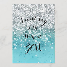 Turquoise bruidsmeisje uitnodiging