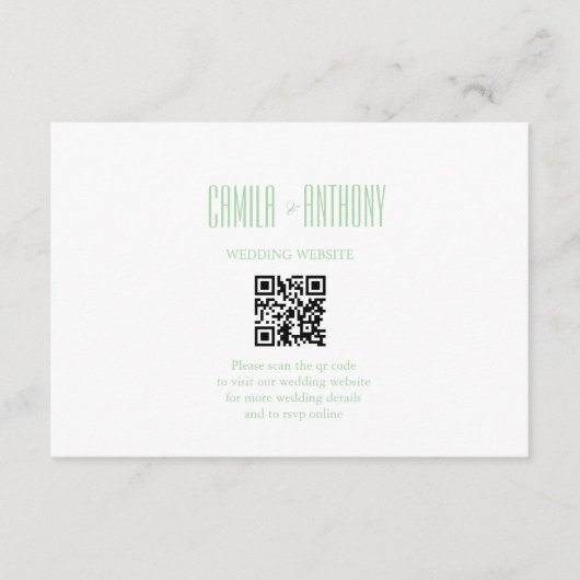 Turquoise bruiloft informatiekaartje (Voorkant)