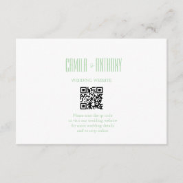 Turquoise bruiloft informatiekaartje