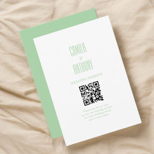 Turquoise bruiloft informatiekaartje